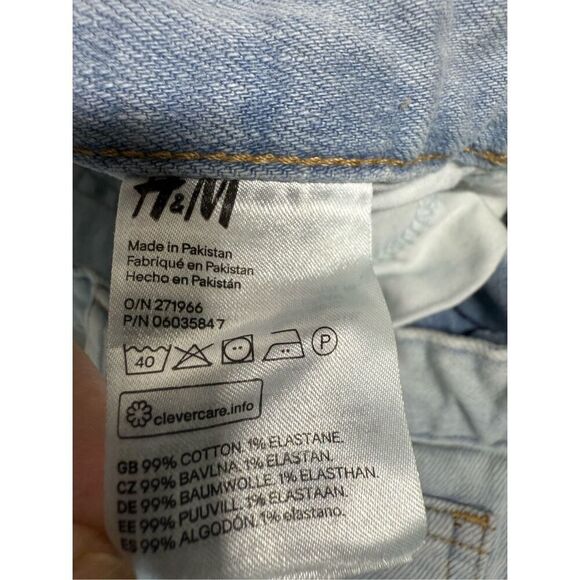 H&M Light Blue Denim Shorts Size 10 See Description - Picture 4 of 7